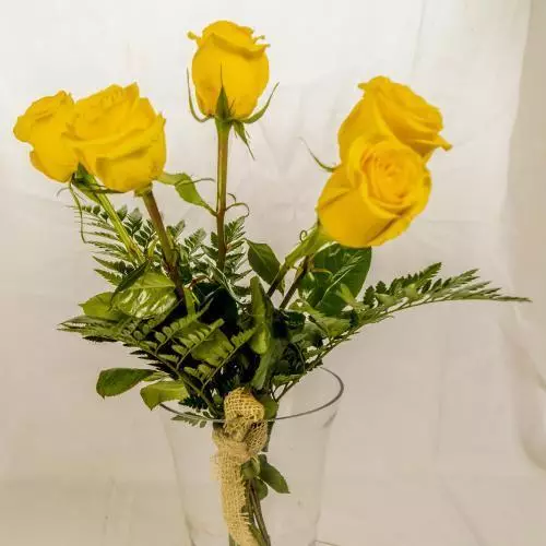 Bouquet de roses jaunes