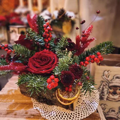 La buche fleurie de Noel