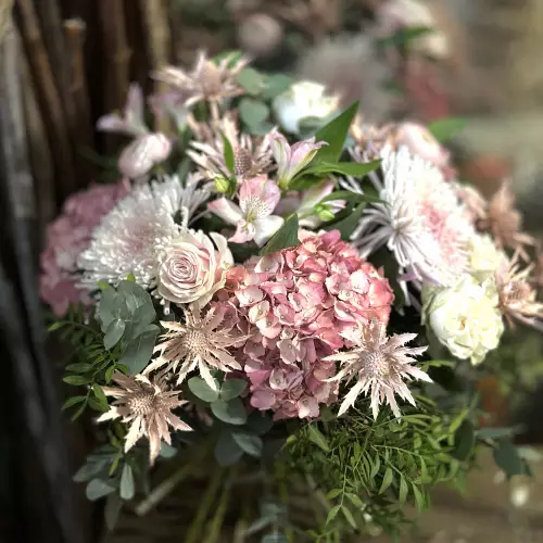 Bouquet de fleurs haritza bordeaux