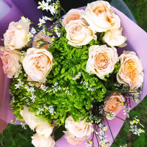 Bouquet mini rose /chrysanthème.