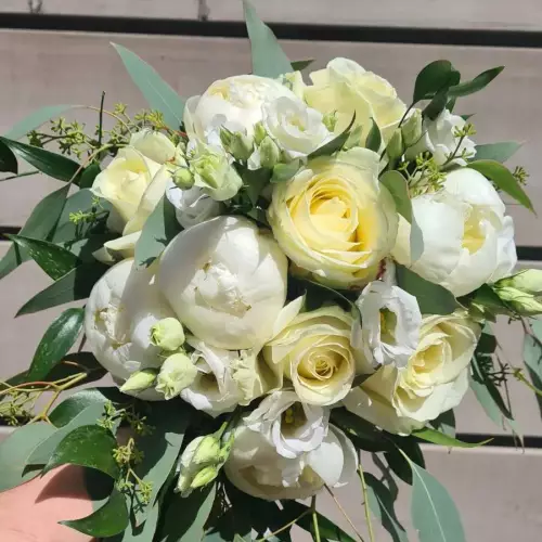 Bouquet de mariée retombant