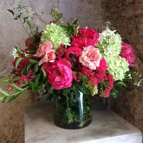 Bouquet jardin dans son vase