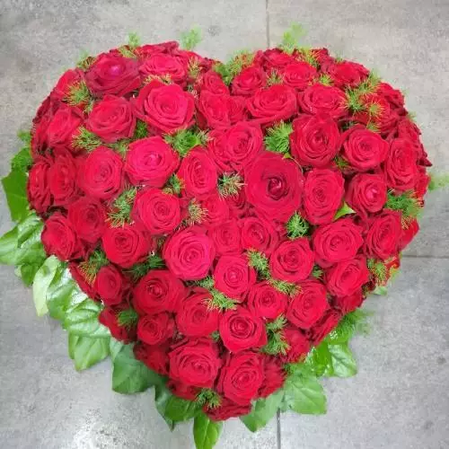Coeur roses rouge